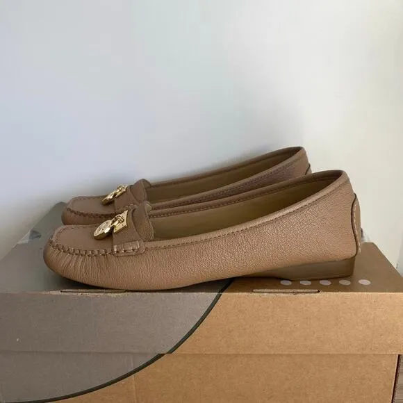Michael Kors Hamilton Loafers w/Gold Lock Women Slip On Shoes- W 8