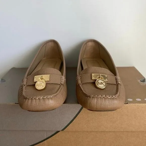 Michael Kors Hamilton Loafers w/Gold Lock Women Slip On Shoes- W 8