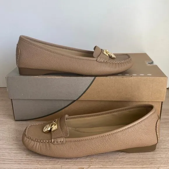 Michael Kors Hamilton Loafers w/Gold Lock Women Slip On Shoes- W 8