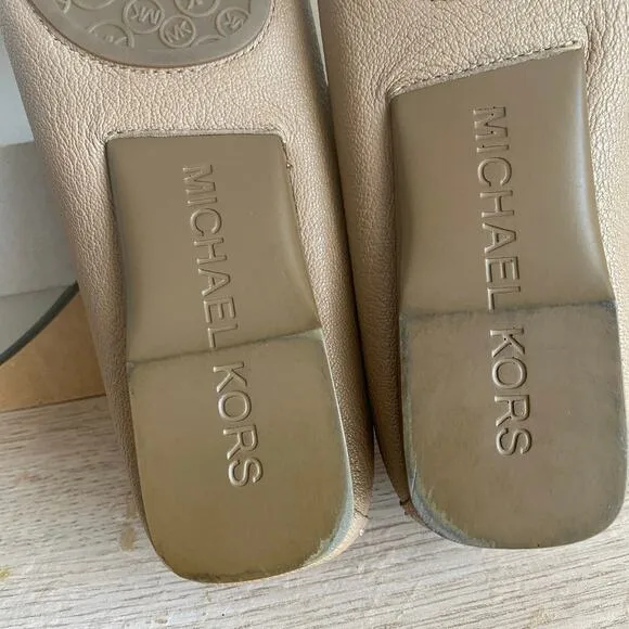 Michael Kors Hamilton Loafers w/Gold Lock Women Slip On Shoes- W 8