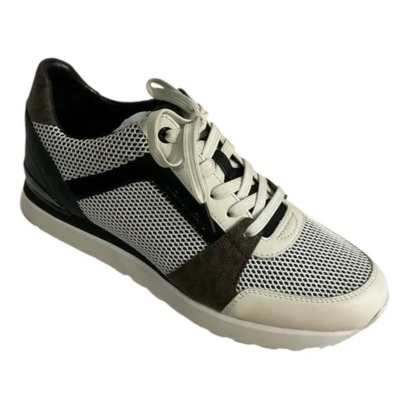 Michael Kors Women's Billie Trainer Sneakers White Black Size 10