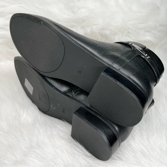 MICHAEL Michael Kors Finley Flat Booties Black Size 9.5M