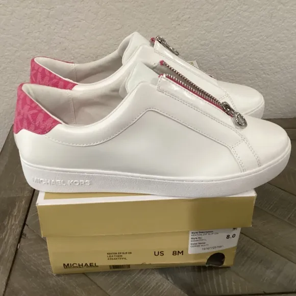 MICHAEL Michael Kors Women's Keaton Zip Slip-On Sneakers, size 8