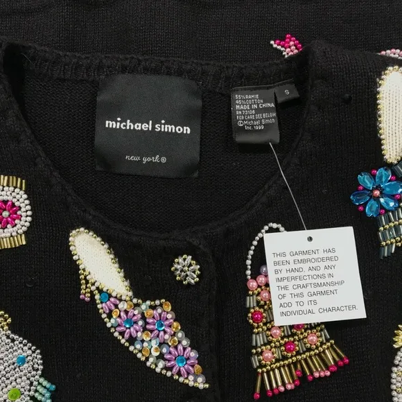 Michael Simon Long Sleeve Button Down Cardigan  Women’s Small  NWT!