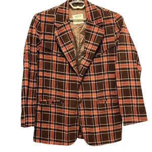 Miller Western Wear Blazer Sport Coat Men Size 40 Vintage Plaid Cowboy Corduroy