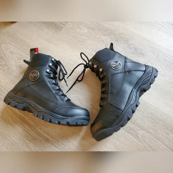 Milwaukee Leather Lace-Up Tactical Boot Round Toe  Black sz 9Men 10-10.5women