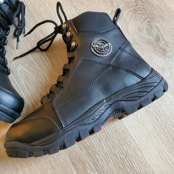 Milwaukee Leather Lace-Up Tactical Boot Round Toe  Black sz 9Men 10-10.5women