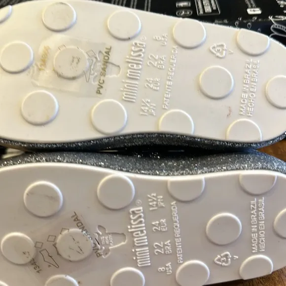 MINI MELISSA girls MINI BE SILVER GLITTER SNEAKERS