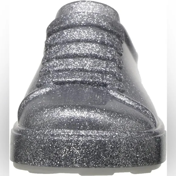 MINI MELISSA girls MINI BE SILVER GLITTER SNEAKERS