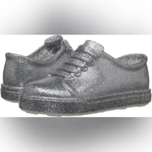 MINI MELISSA girls MINI BE SILVER GLITTER SNEAKERS