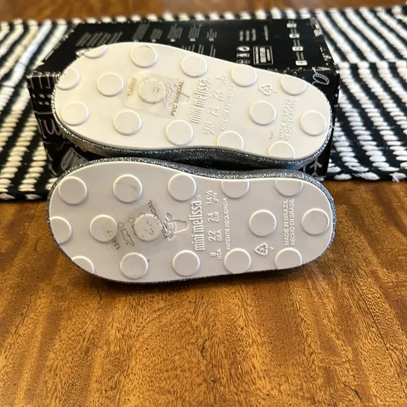 MINI MELISSA girls MINI BE SILVER GLITTER SNEAKERS