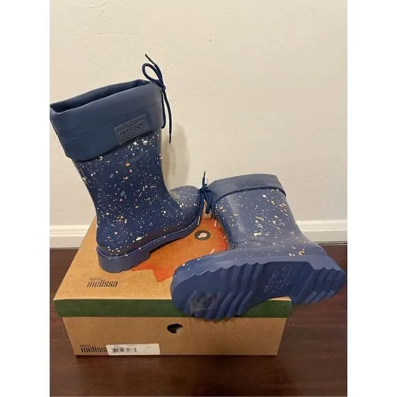 Mini Melissa kids water resistant  rain comfy boot size 2 new
