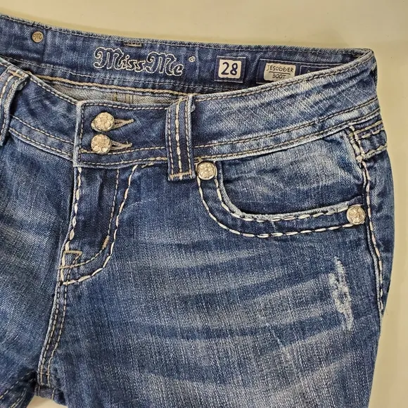 Miss me boot cut bling jeans size 28