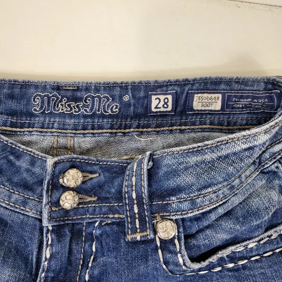 Miss me boot cut bling jeans size 28