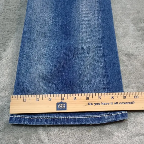 Miss Me Y2K  Jeans Womens Size 31 Blue Signature Boot  Denim Rhinestones Bling