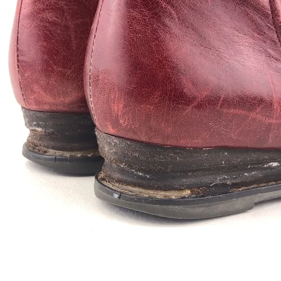 Miz Mooz Billie Red Leather Tall Boots 9M