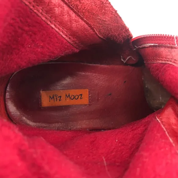 Miz Mooz Billie Red Leather Tall Boots 9M
