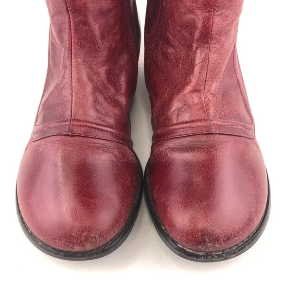 Miz Mooz Billie Red Leather Tall Boots 9M