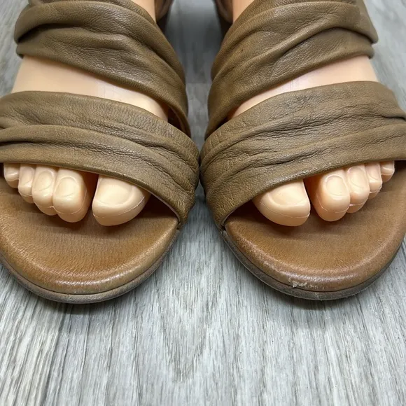Miz Mooz Cassie Leather Heeled Buckle Sandals Shoes