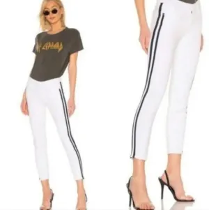 MOTHER Denim The Looker Ankle Jean Size 29 White Glass Slipper Racer Side Stripe