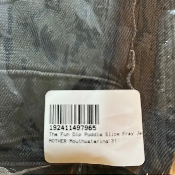 Mother The Fun Dip Puddle Slice Fray Wide Leg Jeans Size 31 NEW