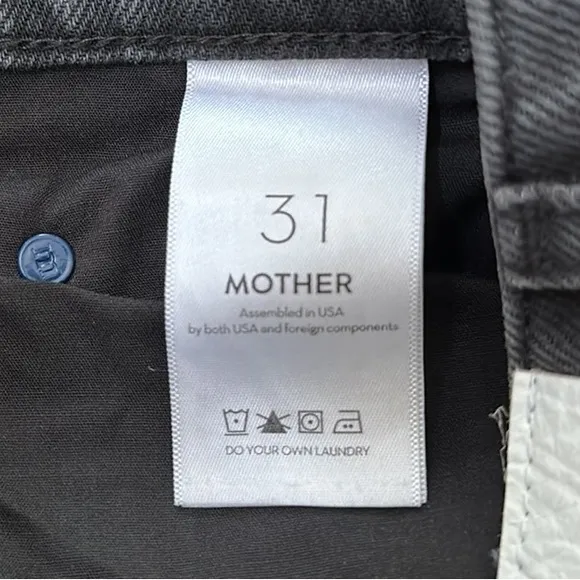 Mother The Fun Dip Puddle Slice Fray Wide Leg Jeans Size 31 NEW