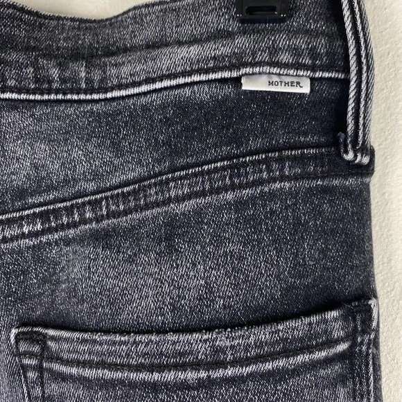 Mother The Pixie Dazzler Skimp Jeans Skinny Jeans Washed Black Train Stops Sz 26