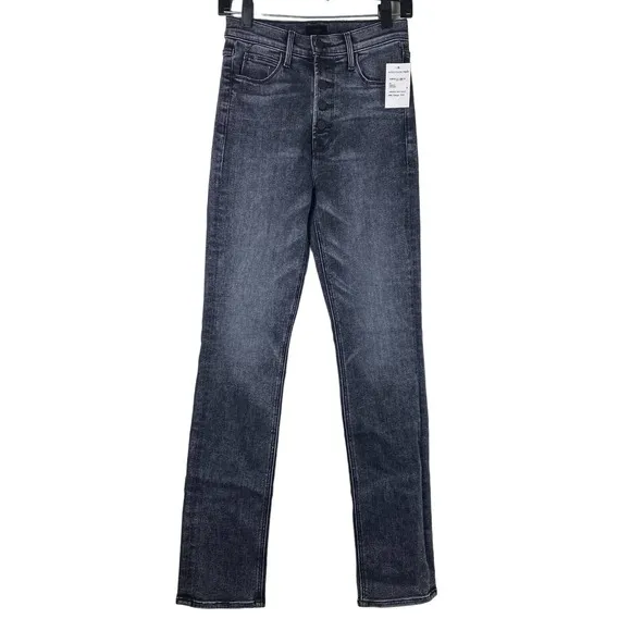 Mother The Pixie Dazzler Skimp Jeans Skinny Jeans Washed Black Train Stops Sz 26
