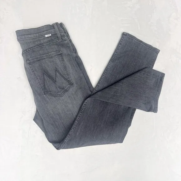 MOTHER THE TOMCAT ANKLE JEANS SIZE 32 BUTTON FLY GRAY
