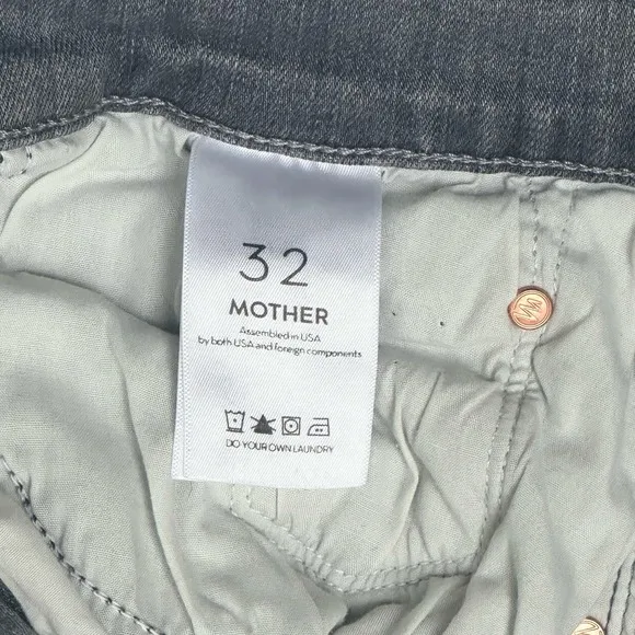 MOTHER THE TOMCAT ANKLE JEANS SIZE 32 BUTTON FLY GRAY