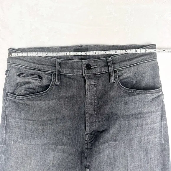 MOTHER THE TOMCAT ANKLE JEANS SIZE 32 BUTTON FLY GRAY