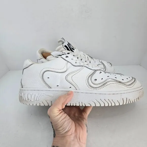 MSCHF | Super Normal 2 white leather sporty low-top sneakers | MENS 12