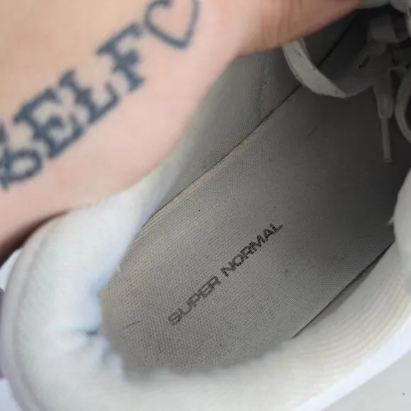MSCHF | Super Normal 2 white leather sporty low-top sneakers | MENS 12