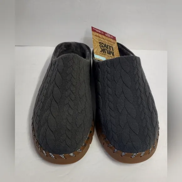 MUK LUKS NWT Women's Flexi Long Island Memory Foam Charcoal gray women size 🔥