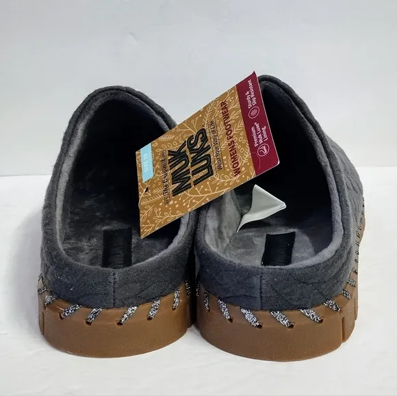 MUK LUKS NWT Women's Flexi Long Island Memory Foam Charcoal gray women size 🔥