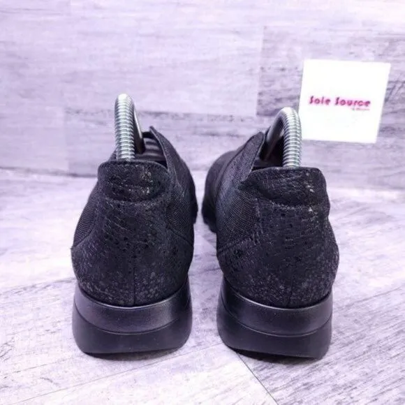Munro Alta Slip on Sparkle Glitter Fabric Running Sneaker Black Women's sz 9.5