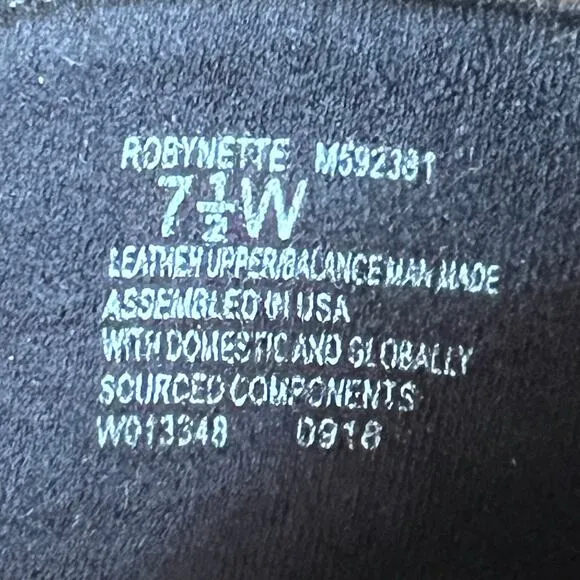 Munro American  Black Robynette Booties Ankle Boots Size 7.5 W Wide