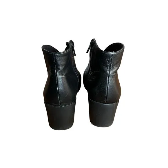 Munro American  Black Robynette Booties Ankle Boots Size 7.5 W Wide