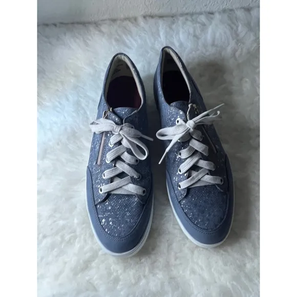 Munro Denim Gabbie Metallic Leather Sneaker Women Shoes 9.5M