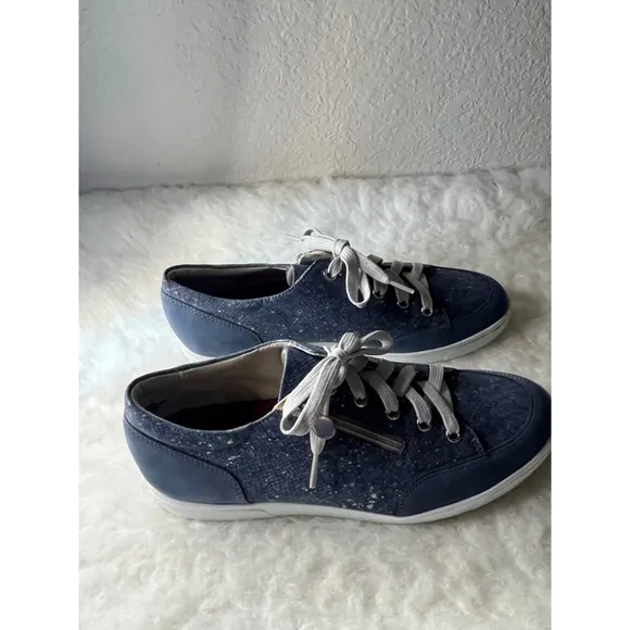 Munro Denim Gabbie Metallic Leather Sneaker Women Shoes 9.5M