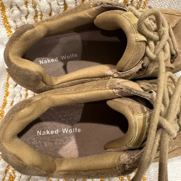 Naked Wolfe Sporty Tan/Brown Platform Sneakers Size 9