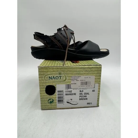 Naot MANGERE Women's NWD Sandal Pecan Brown EU Size 40 Regular (11162)
