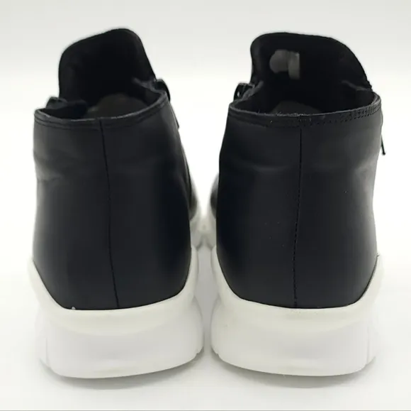 Naot Zodiac Women's Black Leather Dual-Zip Sneaker Boots Size 10 EU 41