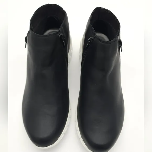 Naot Zodiac Women's Black Leather Dual-Zip Sneaker Boots Size 10 EU 41