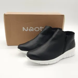 Naot Zodiac Women's Black Leather Dual-Zip Sneaker Boots Size 10 EU 41