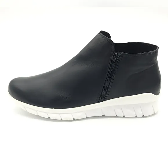 Naot Zodiac Women's Black Leather Dual-Zip Sneaker Boots Size 10 EU 41