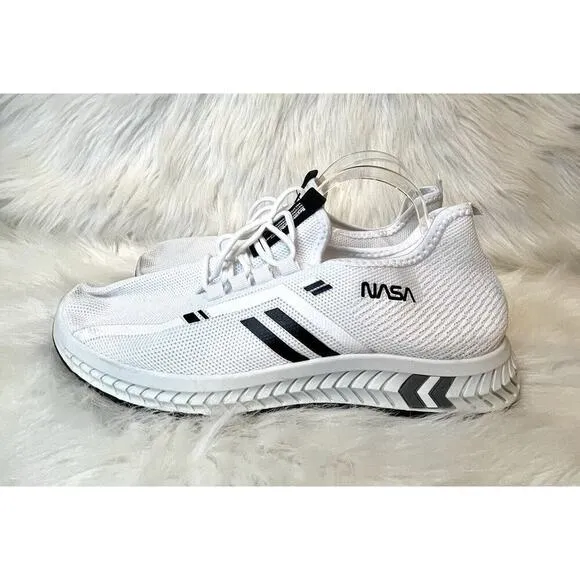 NASA Men’s Sport Shoes CSK2023 US 11 White/Black Running Shoes Athletic Y2k