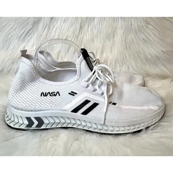 NASA Men’s Sport Shoes CSK2023 US 11 White/Black Running Shoes Athletic Y2k