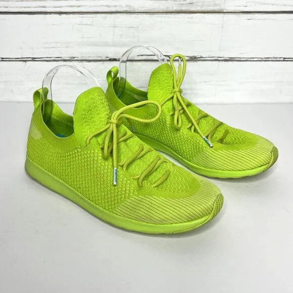 Native AP Mercury Liteknit Lime Green Sneakers Shoe Size 9