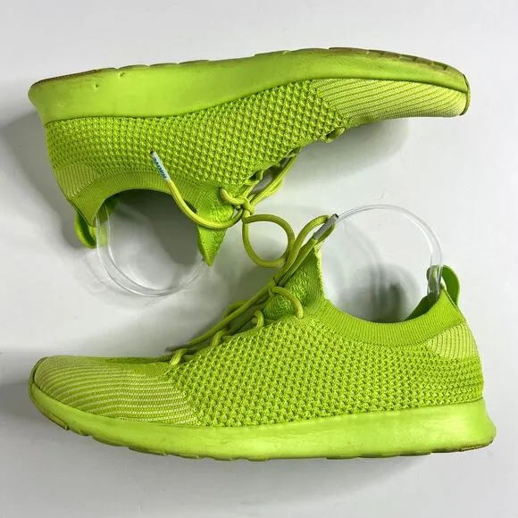 Native AP Mercury Liteknit Lime Green Sneakers Shoe Size 9